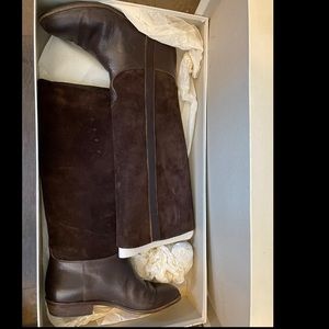 Brown Calf/knee boots